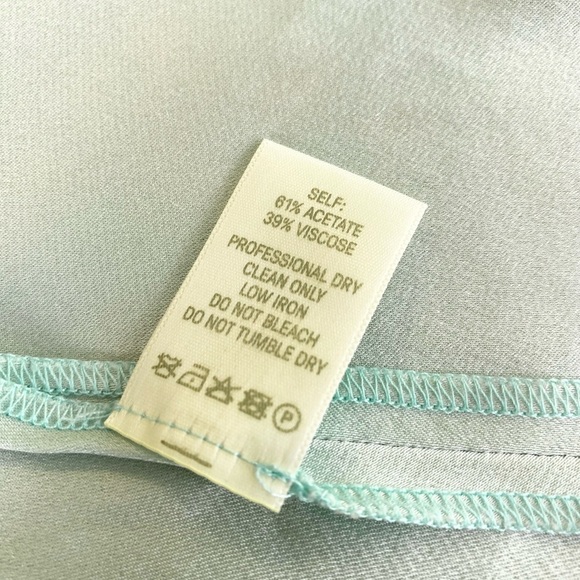 LAPOINTE Satin Halter Evening Gown Backless Maxi Dress in Mint Green Size 4 - Picture 13 of 14